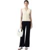 image:imageSUUKSESS Women Button Down Vest Tops Summer V Neck Sleeveless Tank Tops Business Casual Sweater VestOffwhite