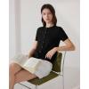image:imageSUUKSESS Women Silk Cashmere Blend Cardigan Sweaters Summer Button Up Knit OutfitsBlack