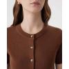 image:imageSUUKSESS Women Silk Cashmere Blend Cardigan Sweaters Summer Button Up Knit OutfitsCaramel