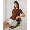 image:imageSUUKSESS Women Silk Cashmere Blend Cardigan Sweaters Summer Button Up Knit OutfitsCaramel