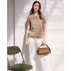image:imageSUUKSESS Women Silk Cashmere Blend Cardigan Sweaters Summer Button Up Knit OutfitsKhaki