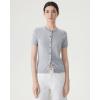 image:imageSUUKSESS Women Silk Cashmere Blend Cardigan Sweaters Summer Button Up Knit OutfitsLight Gray