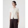 image:imageSUUKSESS Women Silk Cashmere Blend Cardigan Sweaters Summer Button Up Knit OutfitsWhite