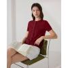 image:imageSUUKSESS Women Silk Cashmere Blend Cardigan Sweaters Summer Button Up Knit OutfitsWine Red