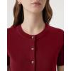 image:imageSUUKSESS Women Silk Cashmere Blend Cardigan Sweaters Summer Button Up Knit OutfitsWine Red