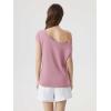 image:imageSUUKSESS Women Silk Cashmere Blend Off The Shoulder Tops Summer Lightweight Knit Trendy Sweaters Loose Fit Shirts06 Pink