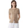 image:imageSUUKSESS Women Silk Cashmere Blend Cardigan Sweaters Summer Button Up Knit OutfitsKhaki
