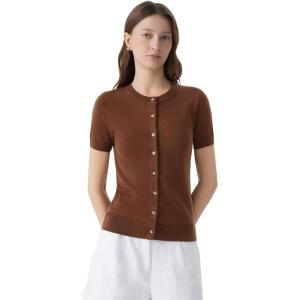 image:imageSUUKSESS Women Silk Cashmere Blend Cardigan Sweaters Summer Button Up Knit OutfitsCaramel