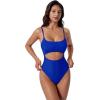 image:imageSUUKSESS Women Sexy Cut Out One Piece Swimsuit Tummy Control High Cut Bathing Suit182 Royal Blue