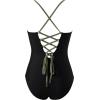 image:imageSUUKSESS Women Tummy Control One Piece Swimsuit Slimming Cut Out Bathing Suit163 Army Green Black