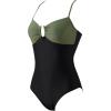 image:imageSUUKSESS Women Tummy Control One Piece Swimsuit Slimming Cut Out Bathing Suit163 Army Green Black
