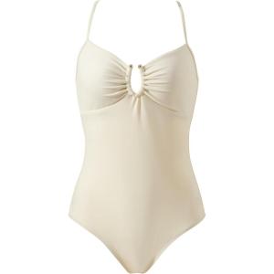 image:imageSUUKSESS Women Tummy Control One Piece Swimsuit Slimming Cut Out Bathing Suit163 Beige White