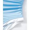 image:imageSUUKSESS Women One Piece Tummy Control Swimsuit Strapless Bandeau Bathing SuitBaby Blue