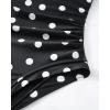 image:imageSUUKSESS Women One Piece Tummy Control Swimsuit Strapless Bandeau Bathing SuitBlack White Polka Dots