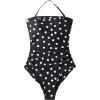 image:imageSUUKSESS Women One Piece Tummy Control Swimsuit Strapless Bandeau Bathing SuitBlack White Polka Dots
