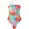image:imageSUUKSESS Women One Piece Tummy Control Swimsuit Strapless Bandeau Bathing SuitColorful Floral