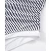 image:imageSUUKSESS Women One Piece Tummy Control Swimsuit Strapless Bandeau Bathing SuitWhite Black Striped