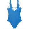image:imageSUUKSESS Women Sexy One Piece Tummy Control Swimsuit Shell Stitched Bathing SuitBlue