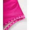 image:imageSUUKSESS Women Sexy One Piece Tummy Control Swimsuit Shell Stitched Bathing SuitPink