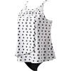 image:imageSUUKSESS Women Tummy Control Tankini Bathing Suit Ruffle High Waisted Swimsuit60 White Black Polka Dot