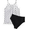 image:imageSUUKSESS Women Tummy Control Tankini Bathing Suit Ruffle High Waisted Swimsuit60 White Black Polka Dot