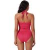 image:imageSUUKSESS Womens Tummy Control Tankini Swimsuit Push Up Tummy Control Bathing SuitRed