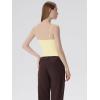 image:imageSUUKSESS Women Sexy Lace Padded Tank Tops Double Lined V Neck Y2k Going Out TopPale Yellow