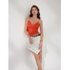image:imageSUUKSESS Women Sexy Lace Padded Tank Tops Double Lined V Neck Y2k Going Out TopRed