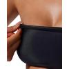 image:imageSUUKSESS Women Sexy High Waisted Bikini Set Cheeky 2 Piece Bandeau Bathing Suit205 BlackWhite