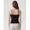 image:imageSUUKSESS Women Double Lined Lace Cami Tank Top Summer Padded Going Out Tops Basic Shirts01 Black