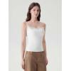 image:imageSUUKSESS Women Double Lined Lace Cami Tank Top Summer Padded Going Out Tops Basic Shirts02 White