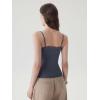 image:imageSUUKSESS Women Double Lined Lace Cami Tank Top Summer Padded Going Out Tops Basic Shirts04 Ash