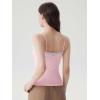 image:imageSUUKSESS Women Double Lined Lace Cami Tank Top Summer Padded Going Out Tops Basic Shirts05 Pink