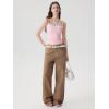 image:imageSUUKSESS Women Double Lined Lace Cami Tank Top Summer Padded Going Out Tops Basic Shirts05 Pink