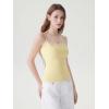 image:imageSUUKSESS Women Double Lined Lace Cami Tank Top Summer Padded Going Out Tops Basic Shirts06 Yellow
