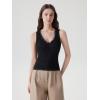 image:imageSUUKSESS Women Double Lined Lace V Neck Tank Top Summer Going Out Tops Sexy Trendy Shirts01 Black