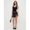 image:imageSUUKSESS Women Double Lined Lace V Neck Tank Top Summer Going Out Tops Sexy Trendy Shirts01 Black