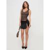 image:imageSUUKSESS Women Double Lined Lace V Neck Tank Top Summer Going Out Tops Sexy Trendy Shirts03 Brown