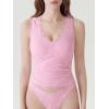 image:imageSUUKSESS Women Double Lined Lace V Neck Tank Top Summer Going Out Tops Sexy Trendy Shirts03 Pink