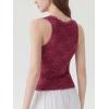 image:imageSUUKSESS Women Double Lined Lace V Neck Tank Top Summer Going Out Tops Sexy Trendy Shirts04 Wine
