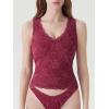 image:imageSUUKSESS Women Double Lined Lace V Neck Tank Top Summer Going Out Tops Sexy Trendy Shirts04 Wine