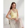 image:imageSUUKSESS Women Double Lined Lace V Neck Tank Top Summer Going Out Tops Sexy Trendy Shirts05 Yellow