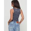 image:imageSUUKSESS Women Double Lined Lace V Neck Tank Top Summer Going Out Tops Sexy Trendy Shirts06 Ash