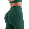 image:imageSUUKSESS 2 Piece Workout Sets for Women Long Sleeve Gym Sets Woman Butt Lifting Leggings Open Back Crop Tops2 Dark Green