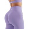 image:imageSUUKSESS 2 Piece Workout Sets for Women Long Sleeve Gym Sets Woman Butt Lifting Leggings Open Back Crop Tops2 Purple