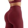 image:imageSUUKSESS 2 Piece Workout Sets for Women Long Sleeve Gym Sets Woman Butt Lifting Leggings Open Back Crop Tops2 Wine Red