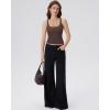 image:imageSUUKSESS Women Built in Bra Scoop Neck Tank Tops Double Lined Summer Going Out Camisole TopsBrown