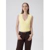 image:imageSUUKSESS Women Built in Bra V Neck Tank Tops Double Lined Summer Going Out Camisole TopsYellow