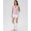 image:imageSUUKSESS Women Padded Halter Babydoll Tops Summer Backless Peplum Tank Tops Cute Flowy Going Out TopsPink