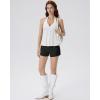image:imageSUUKSESS Women Padded Halter Babydoll Tops Summer Backless Peplum Tank Tops Cute Flowy Going Out TopsWhite